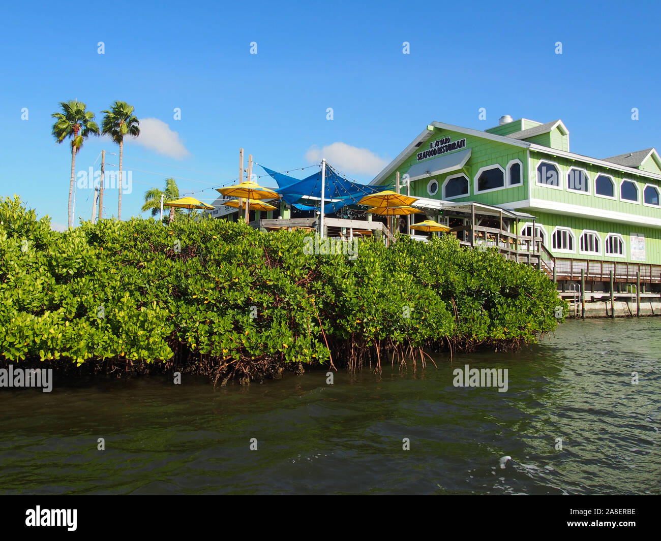 Sud-ouest de la Floride Marina sur l'Intracoastal Waterway, Florida, USA, le 30 octobre 2019, © Katharine Andriotis Banque D'Images