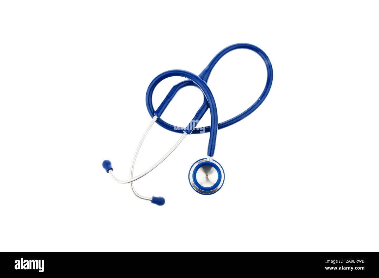 Ein Stethoskop eines Arztes. Isoliert auf weissem Hintergrund, Banque D'Images