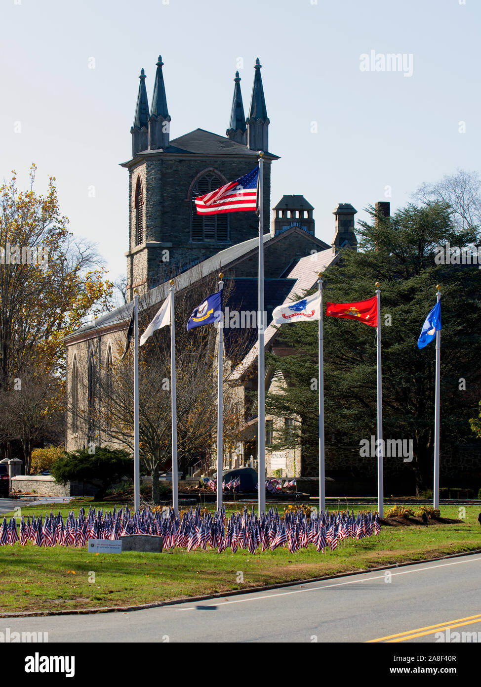 Mémorial de la guerre du Vietnam Taunton à l'Église verte. Taunton, Massachusetts, USA Banque D'Images