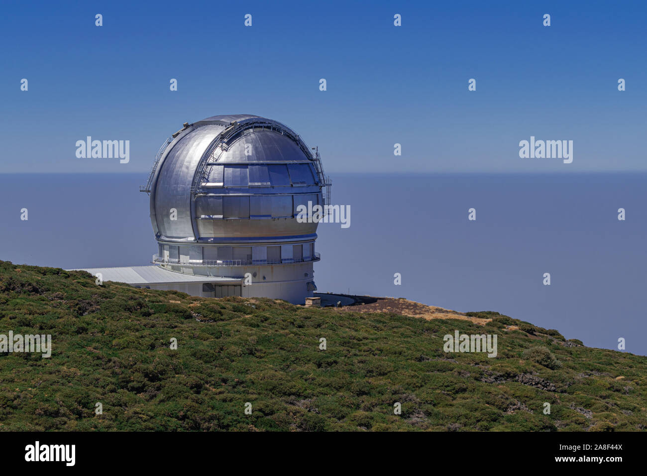 Roque de los Muchachos, La Palma/Espagne ; 12 Septembre 2018 : Roque de los Muchachos Observatory télescope, Garafía, La Palma, Canary Islands, Spain Banque D'Images