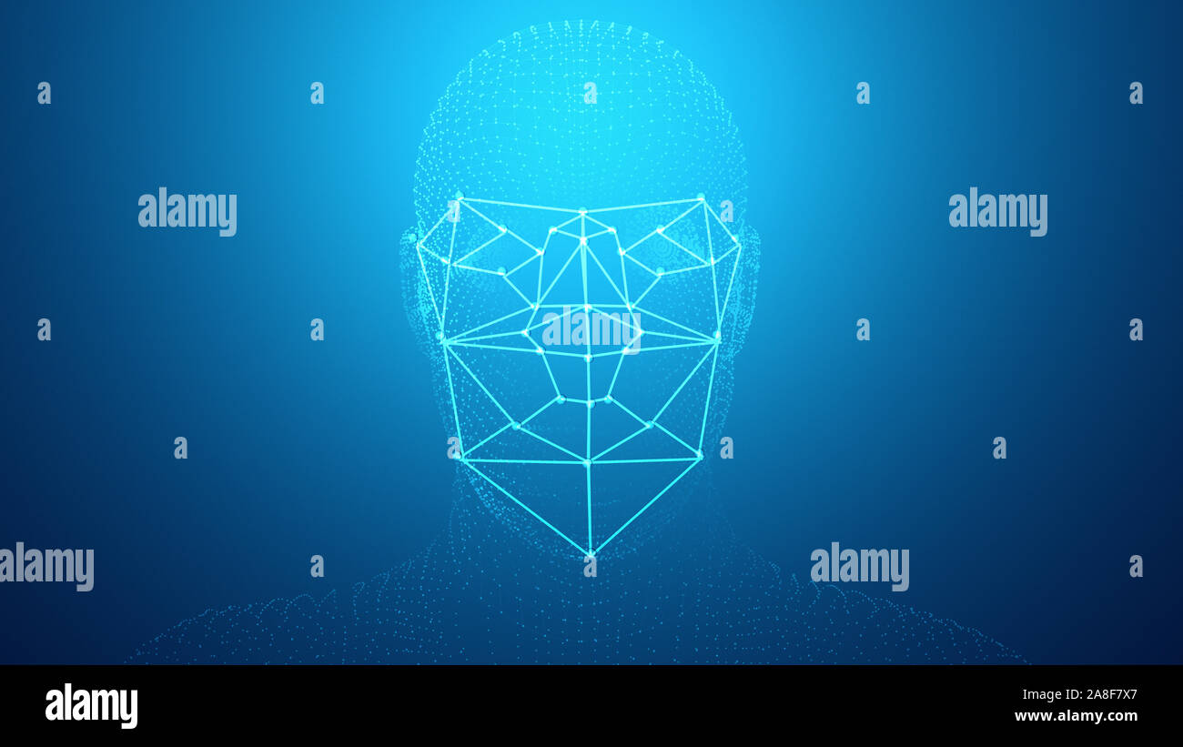La reconnaissance faciale, illustration Banque D'Images