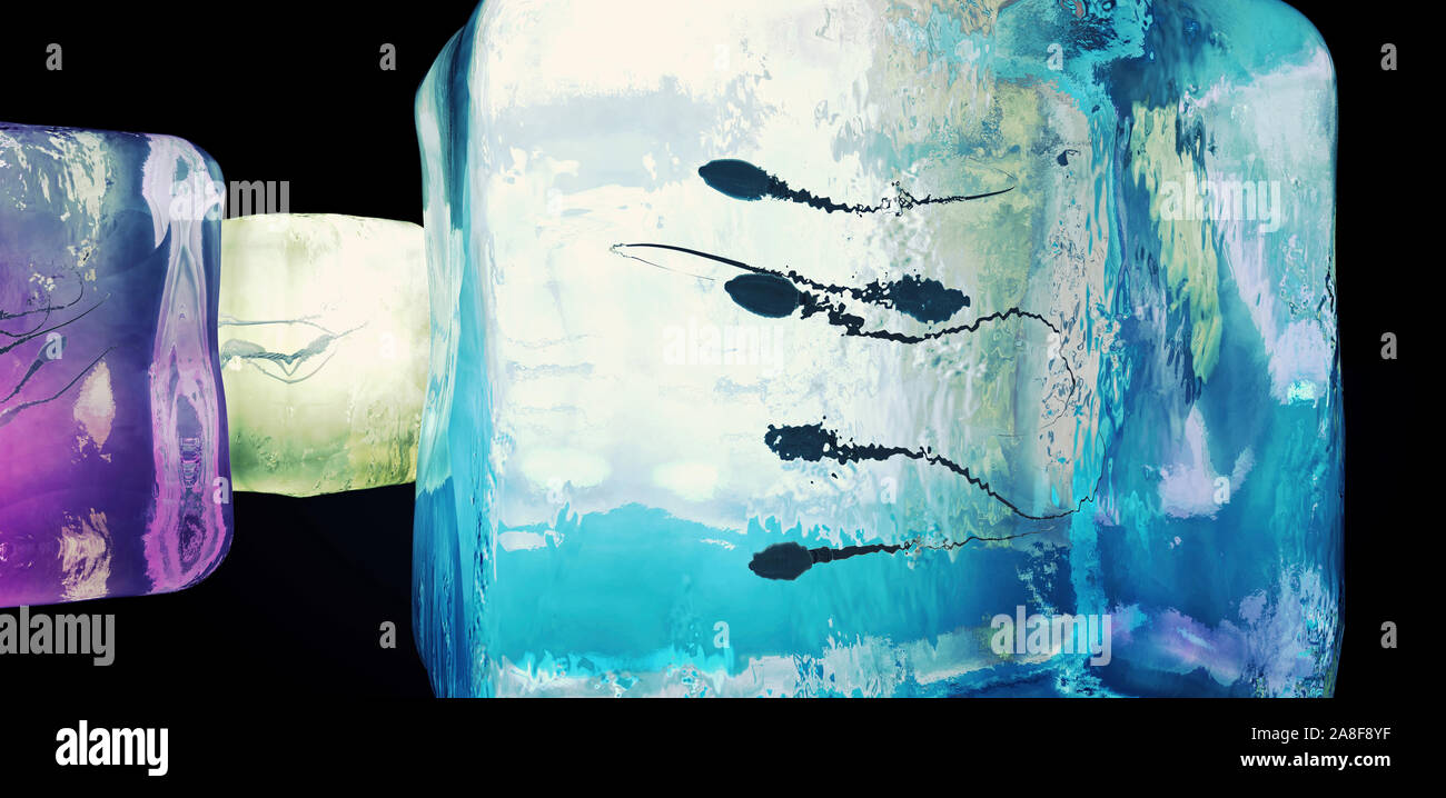 Le sperme congelé, illustration conceptuelle Banque D'Images