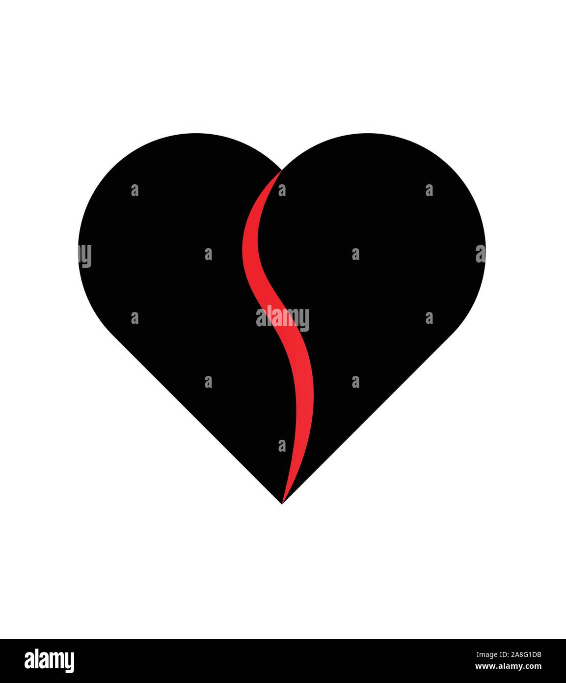 Silhouette coeur brisé Illustration de Vecteur