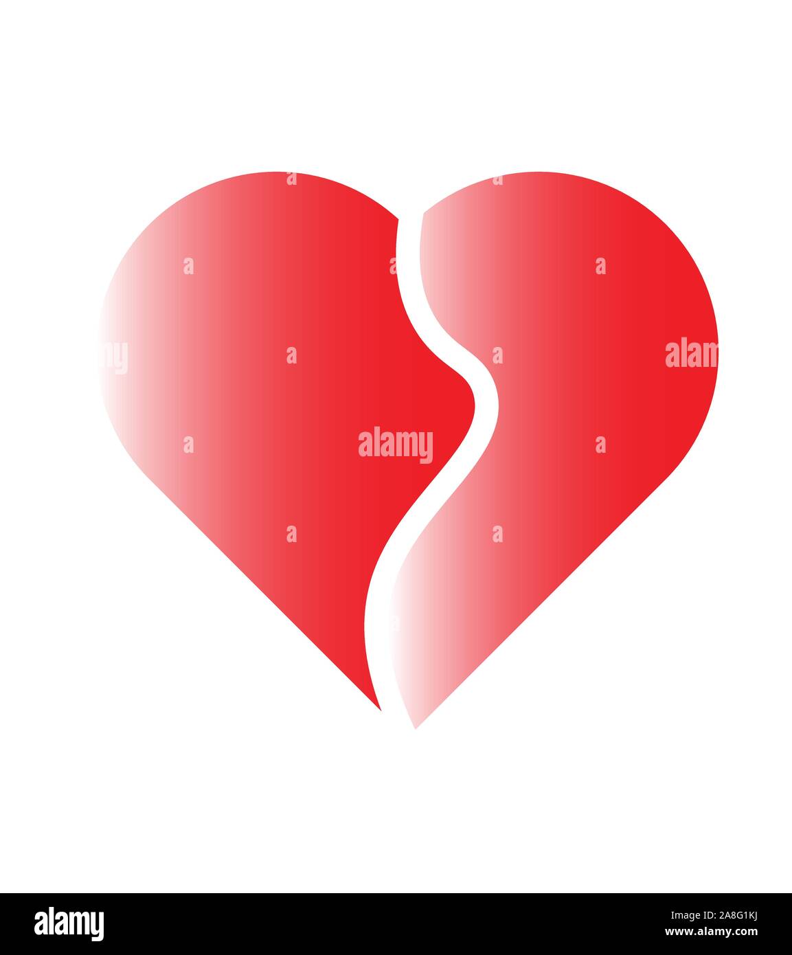 Le symbole du coeur brisé Illustration de Vecteur