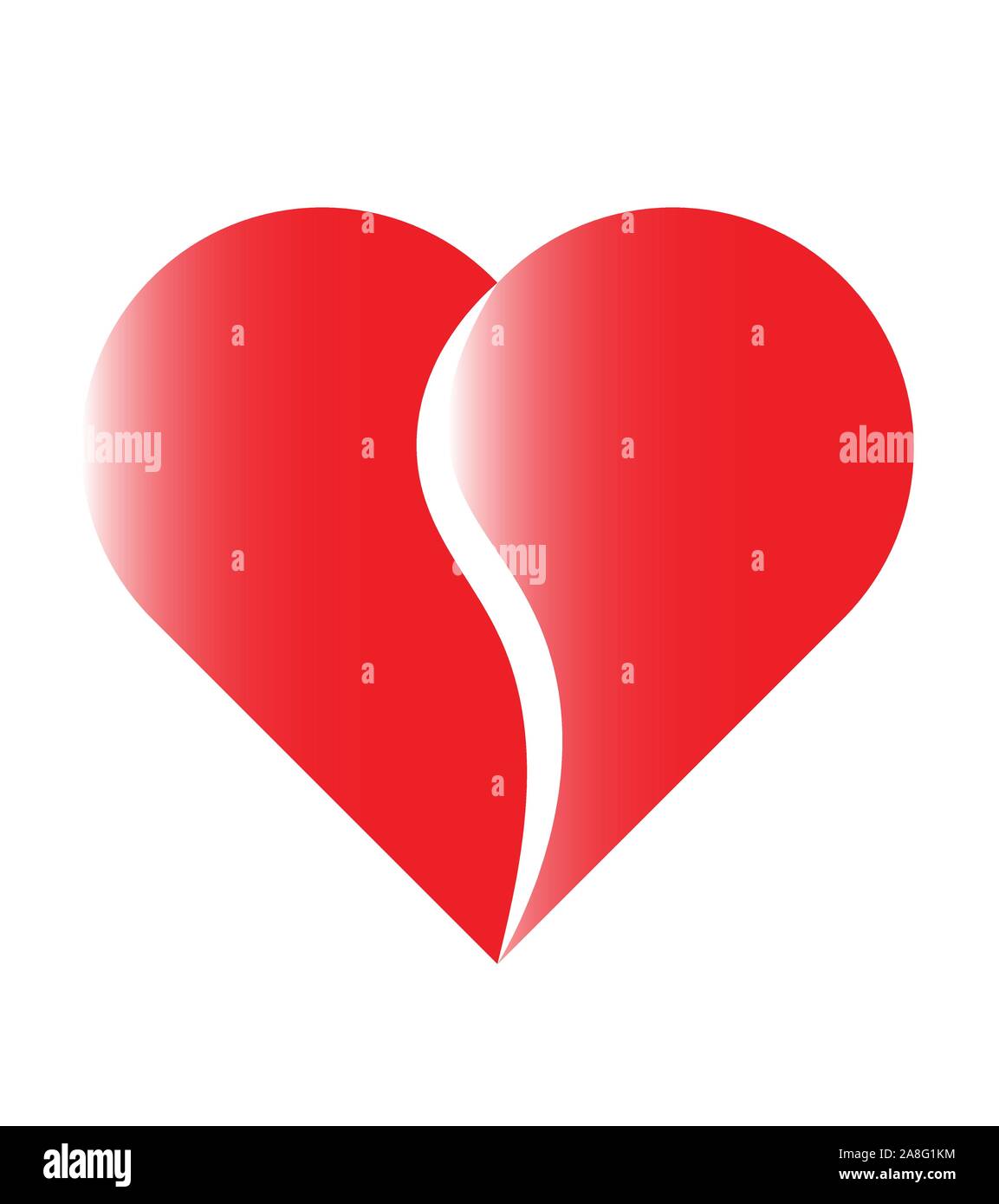 Le symbole du coeur brisé Illustration de Vecteur