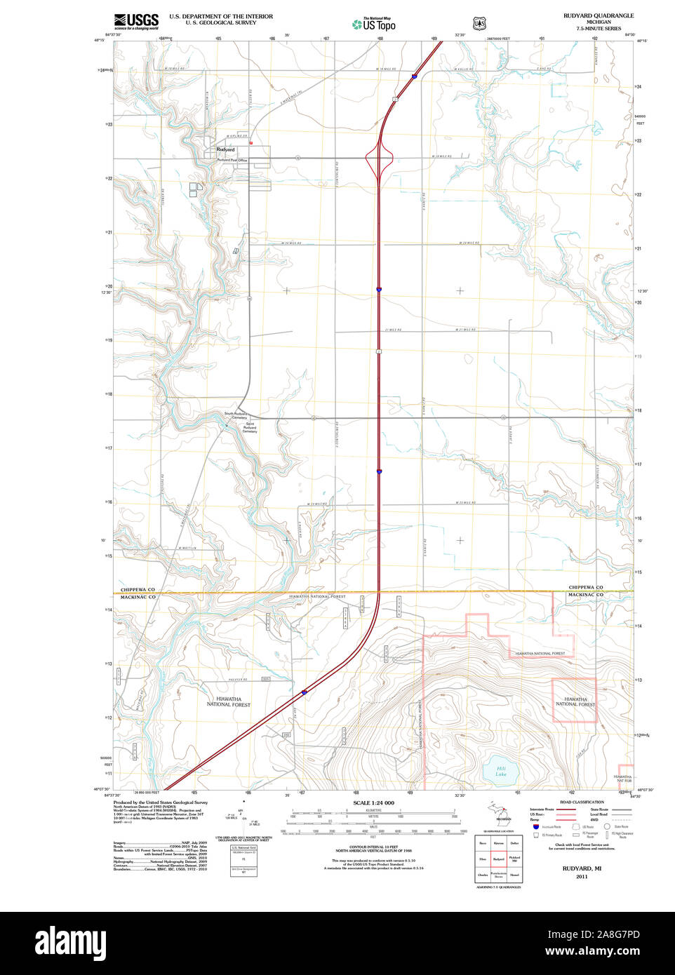 Carte de rudyard Banque d'images détourées - Alamy