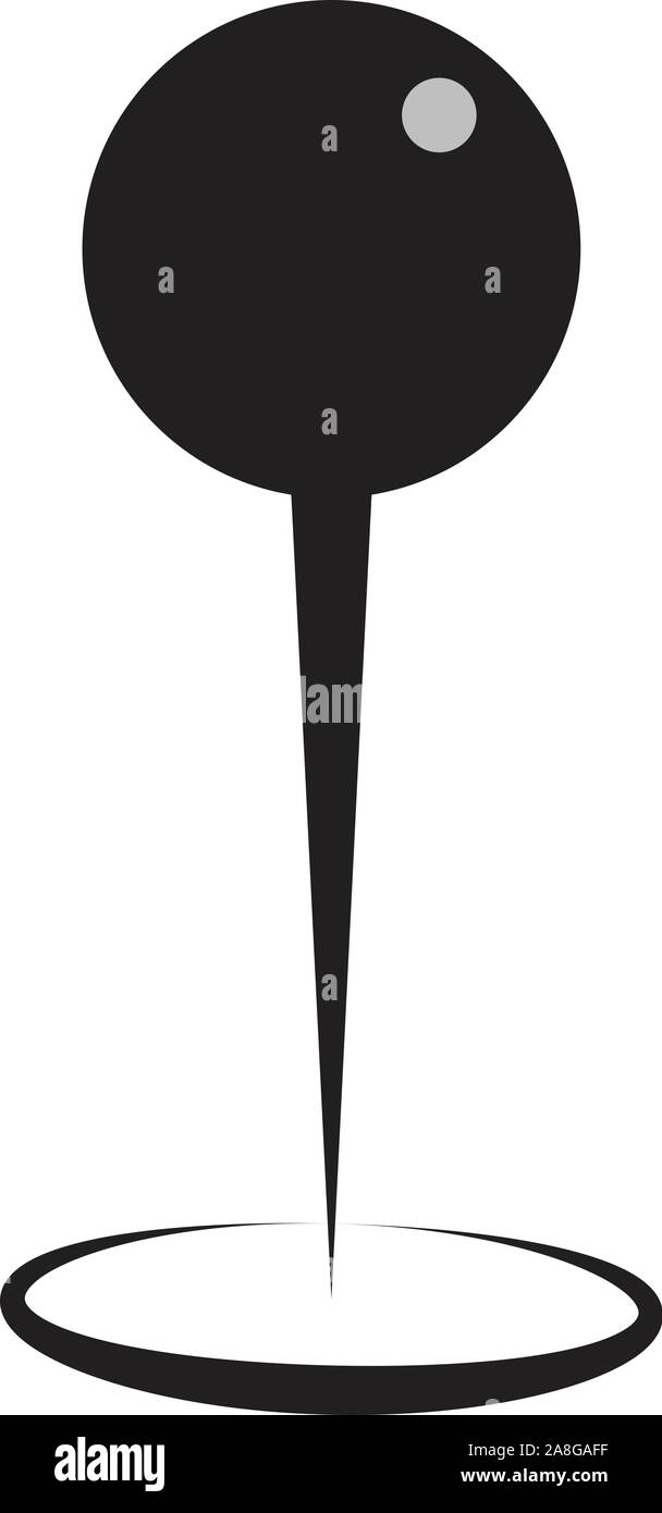 L'icône de l'axe de navigation sur fond blanc. Télévision. style broche navigation icône pour votre web site design, logo, l'app, l'assurance-chômage. La carte borne signe. Illustration de Vecteur