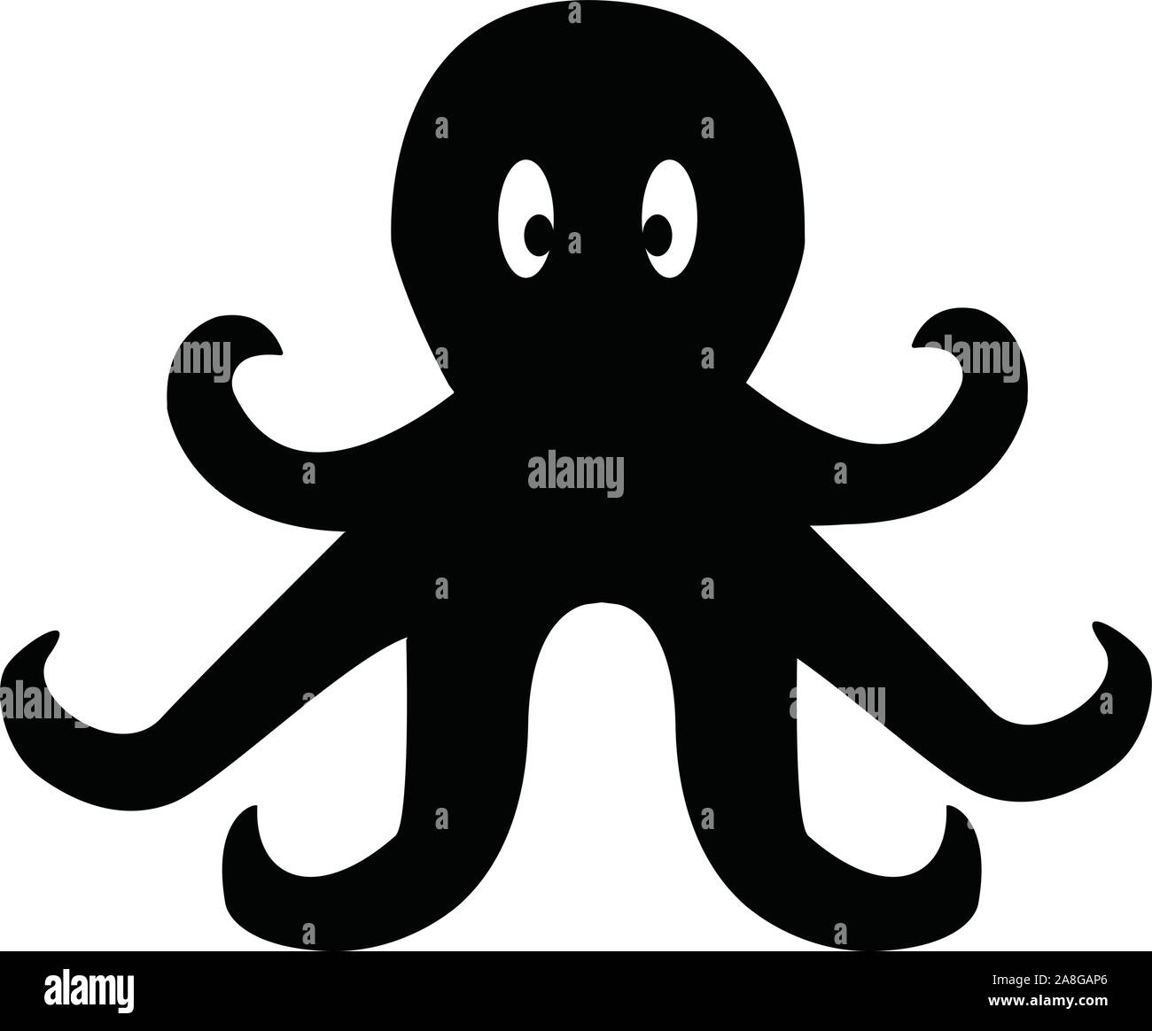 L'ic?�ne de la pieuvre sur fond blanc. T?�l?�vision. style octopus ic?�ne pour votre web site design 