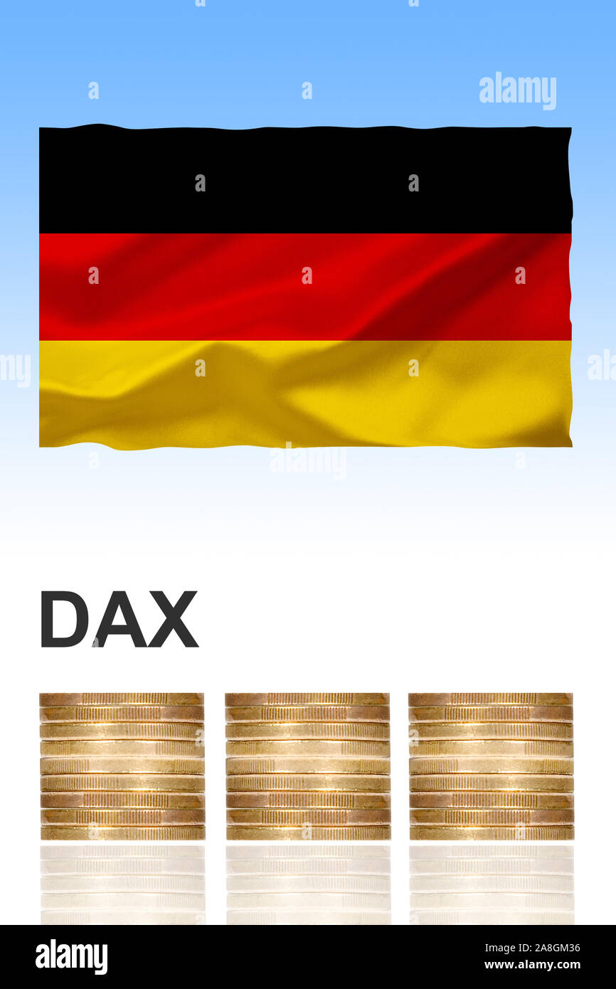 DAX, Deutscher Aktienindex, die Wertentwicklung misst der wichtigsten Unternehmen, Banque D'Images