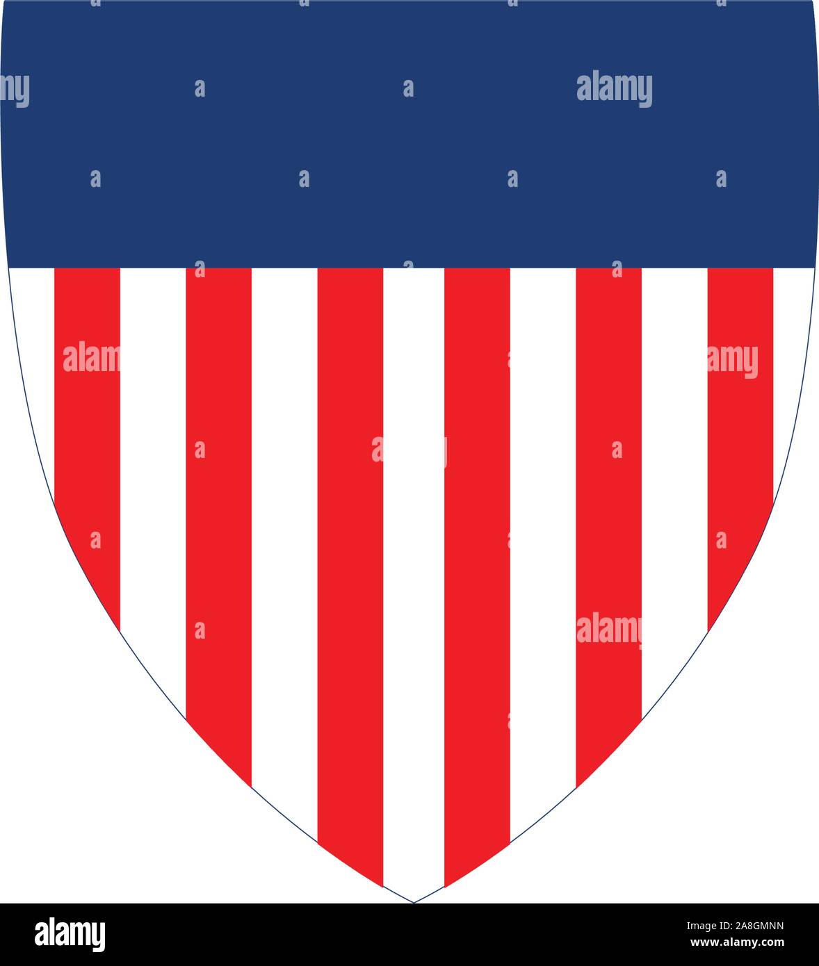 Badge Drapeau américain Protection avec rayures, Independence Day Concept, Vector illustration isolé sur fond blanc Illustration de Vecteur