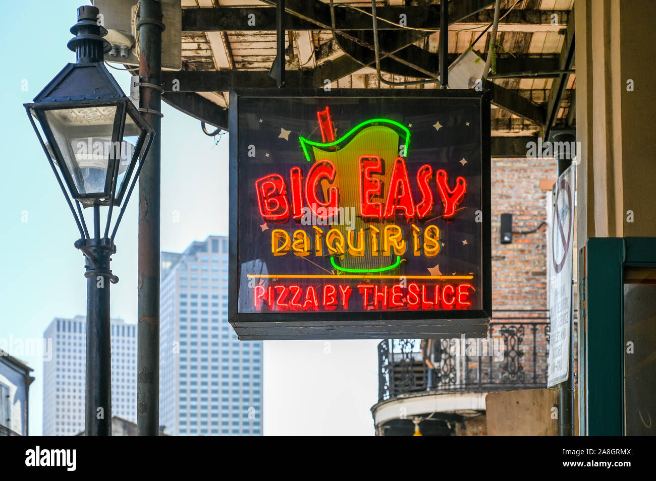 Big easy sign dans le quartier français de La Nouvelle-Orléans. Ce