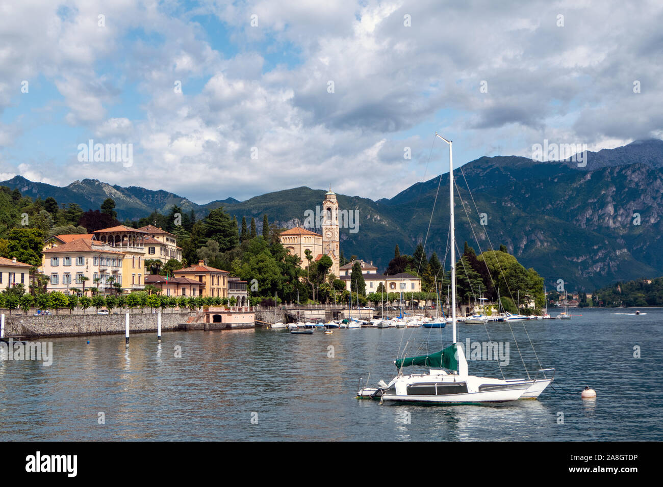 Beau paysage à Tremezzo - lac de Côme en Italie Banque D'Images