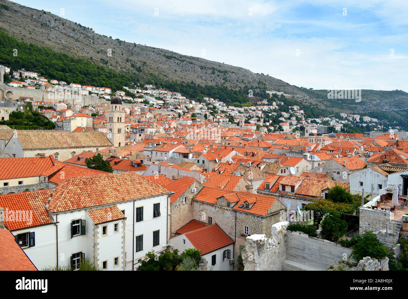 Vue de l'intérieur de la vieille ville de Dubrovnik (Croatie) Banque D'Images