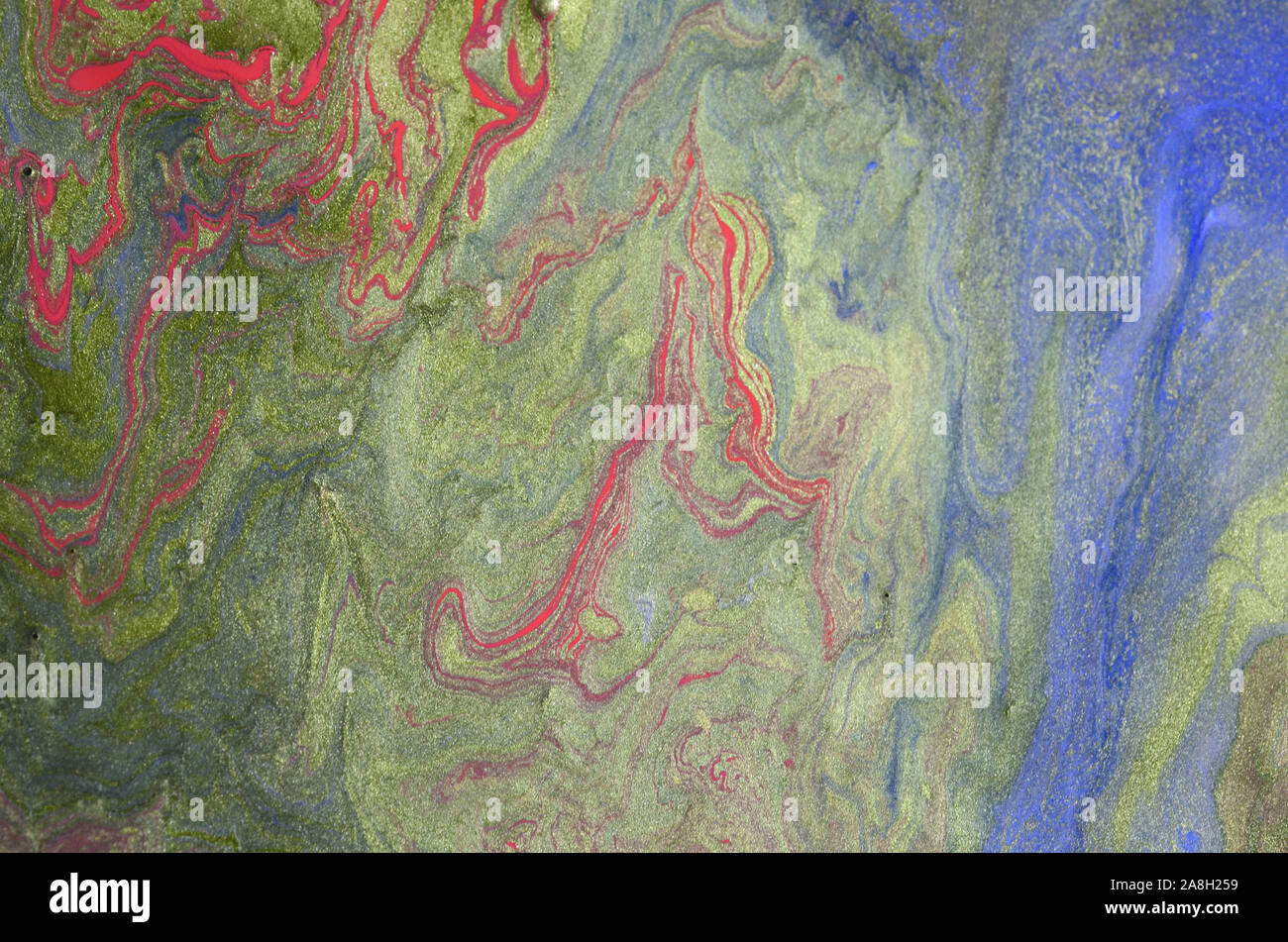 Résumé arrière-plan dynamique de mouvement. Couleur rose et blanc modèle artistique de peintures. Fond psychédélique de mélange formes courbes. Swell artwo Banque D'Images