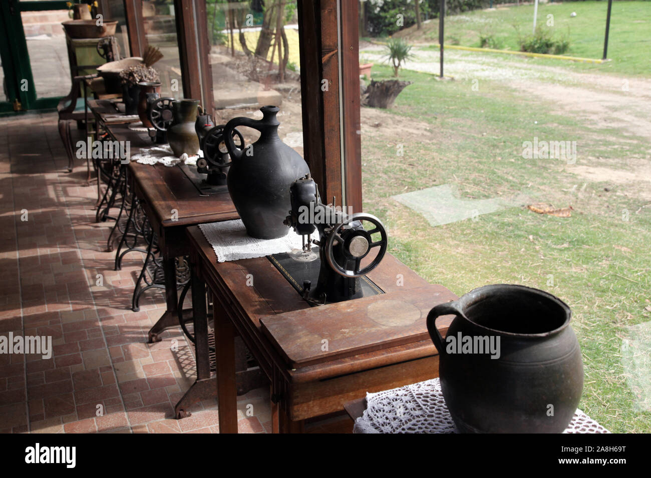 Machines à coudre anciennes Banque D'Images