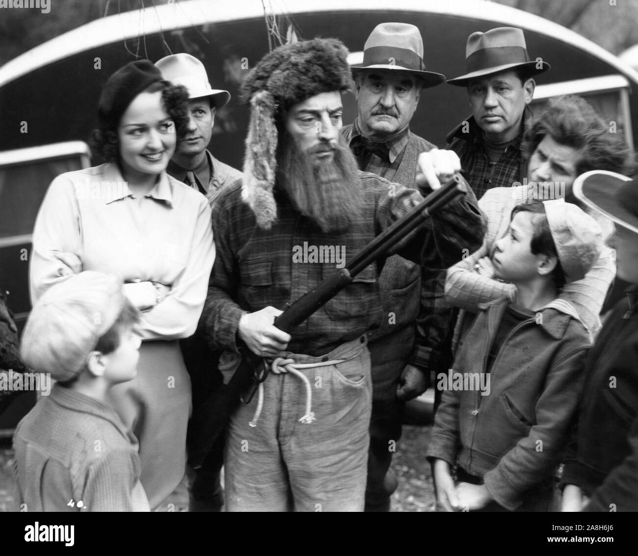 BUSTER KEATON sur le plateau pendant le tournage de franche Comédie PHOTOS ÉDUCATION IDEM Court 1937 réalisateur Charles Lamont Films Éducatifs Corporation of America / Twentieth Century Fox Banque D'Images