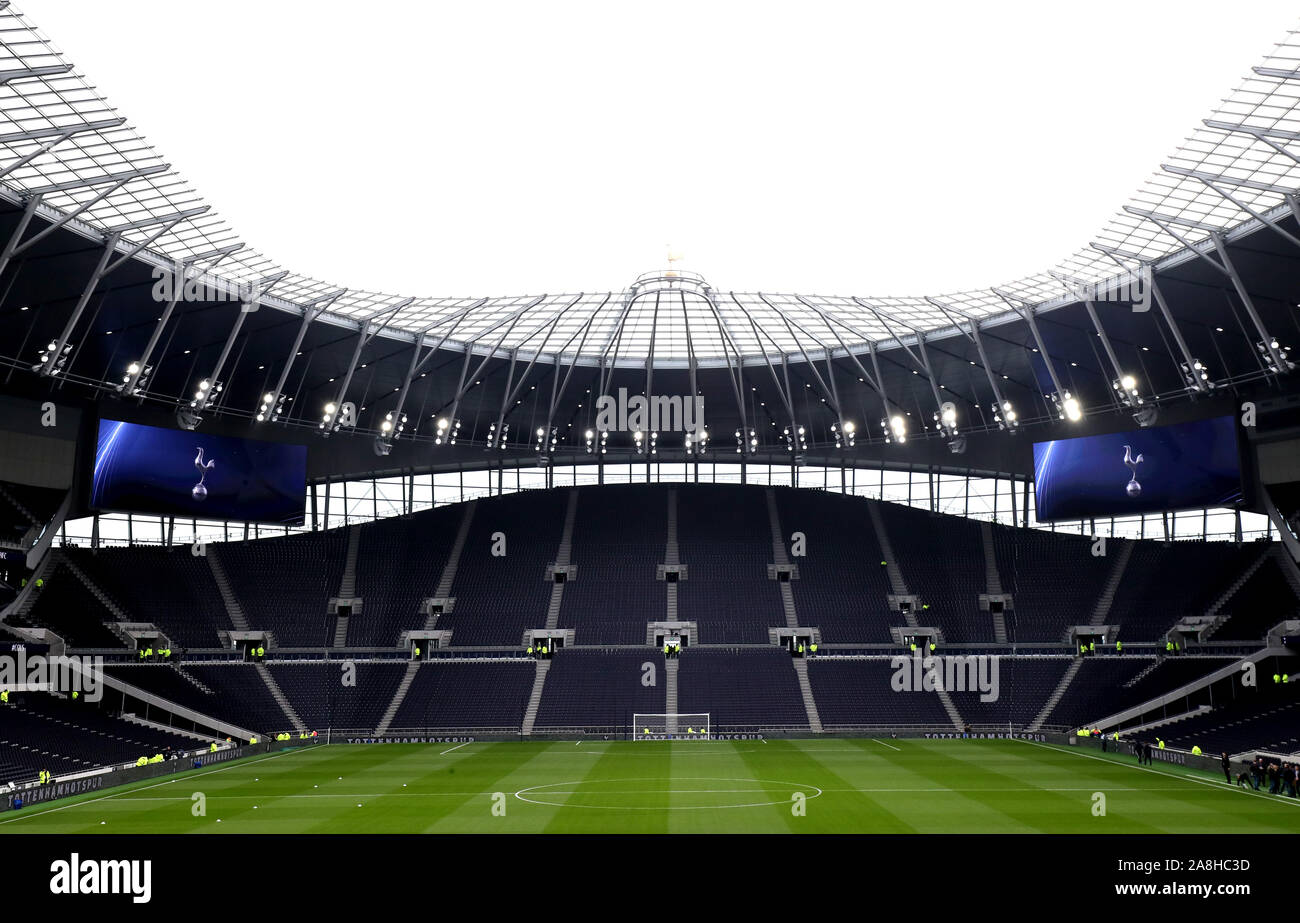 Une vue générale du stade de l'avant de la Premier League match à Tottenham Hotspur Stadium, Londres. Banque D'Images