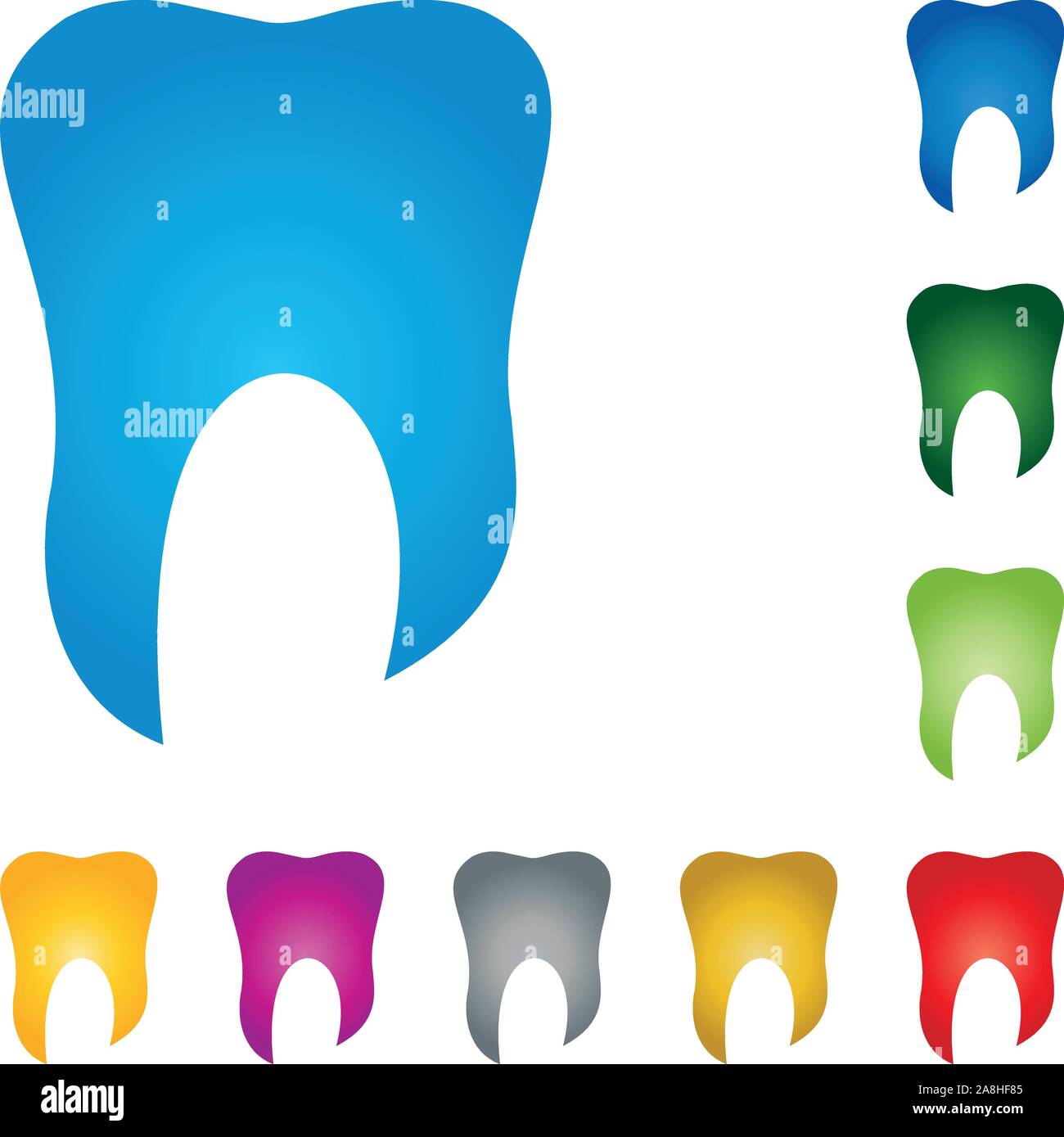 Dent, dentiste, médecine dentaire, les soins dentaires, de l'emblème Illustration de Vecteur