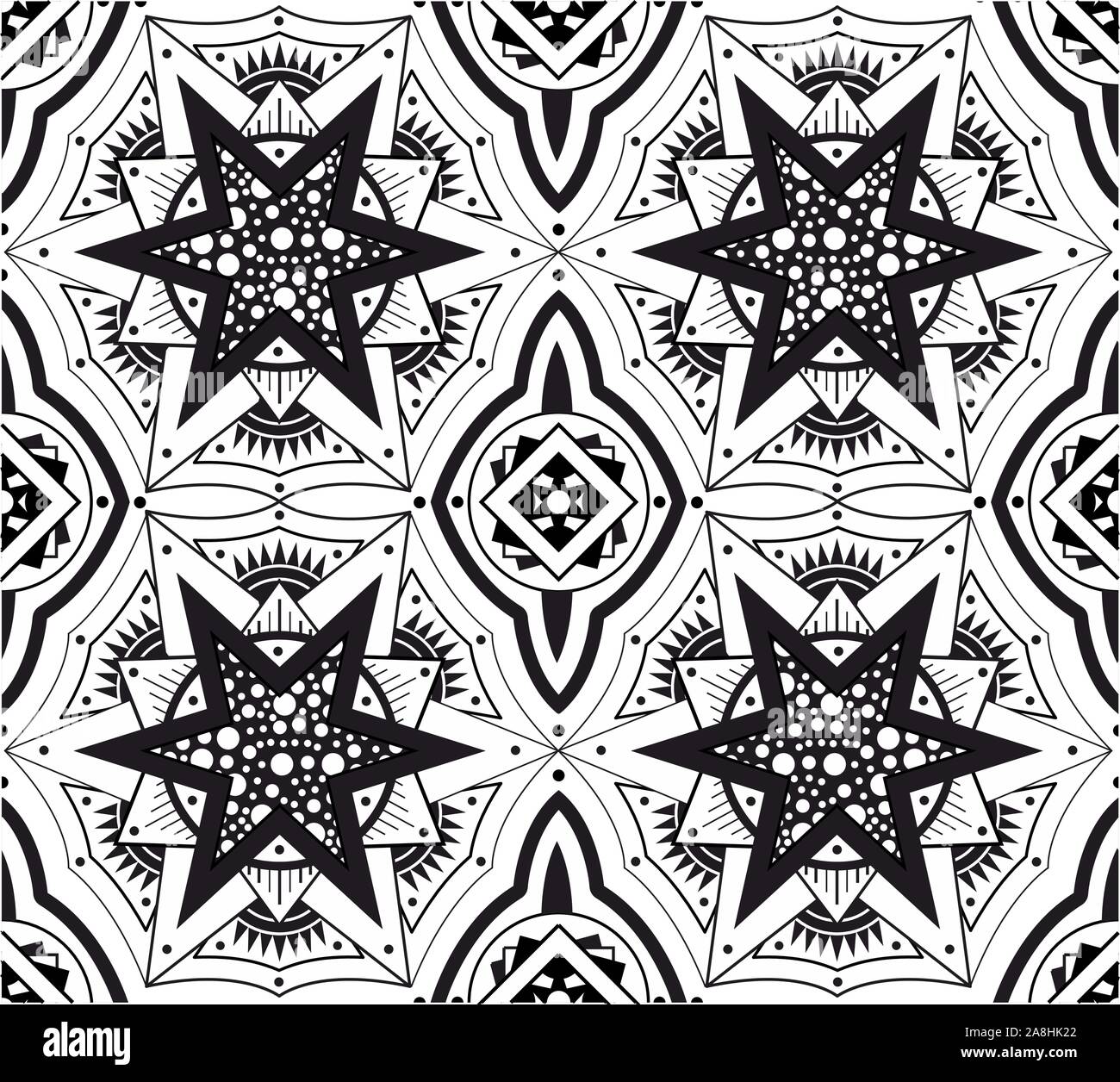 Motif géométrique fond transparent, mandala, ethnique, traditionnelle, folklorique, d'impression d'ornement. - Vector Illustration de Vecteur