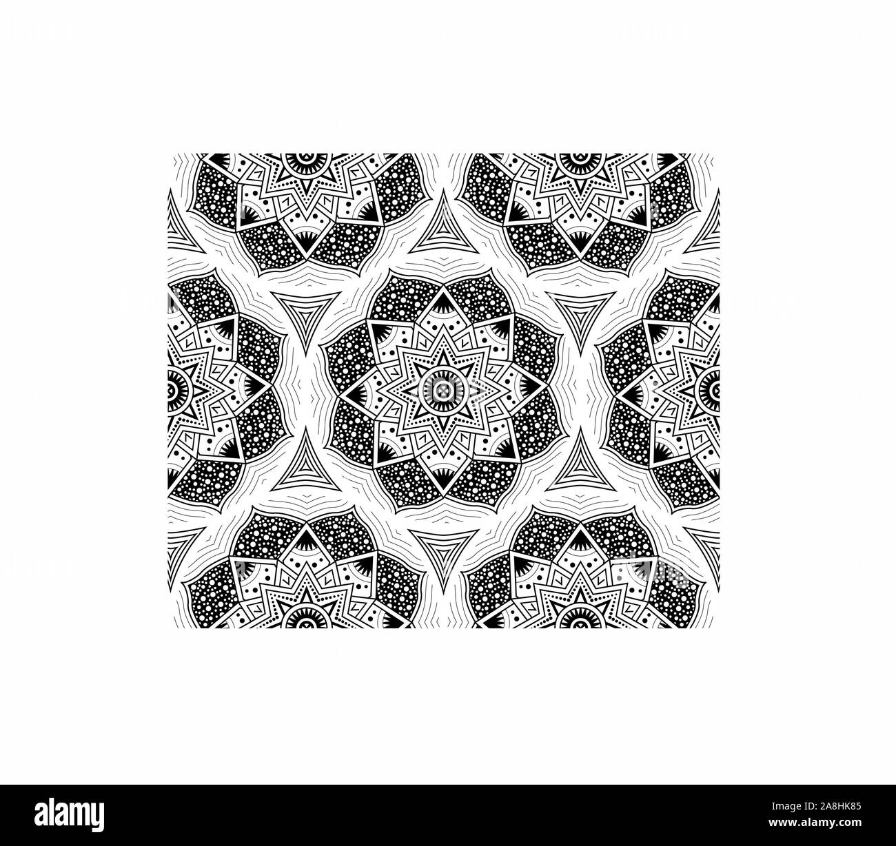 Motif géométrique fond transparent, mandala, ethnique, traditionnelle, folklorique, d'impression d'ornement. - Vector Illustration de Vecteur