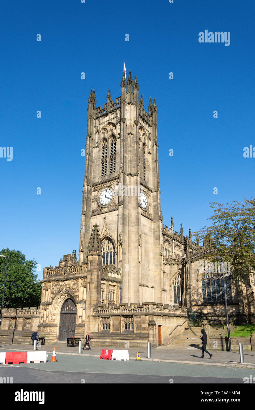 La Cathédrale de Manchester, Victoria Street, Manchester, Greater Manchester, Angleterre, Royaume-Uni Banque D'Images