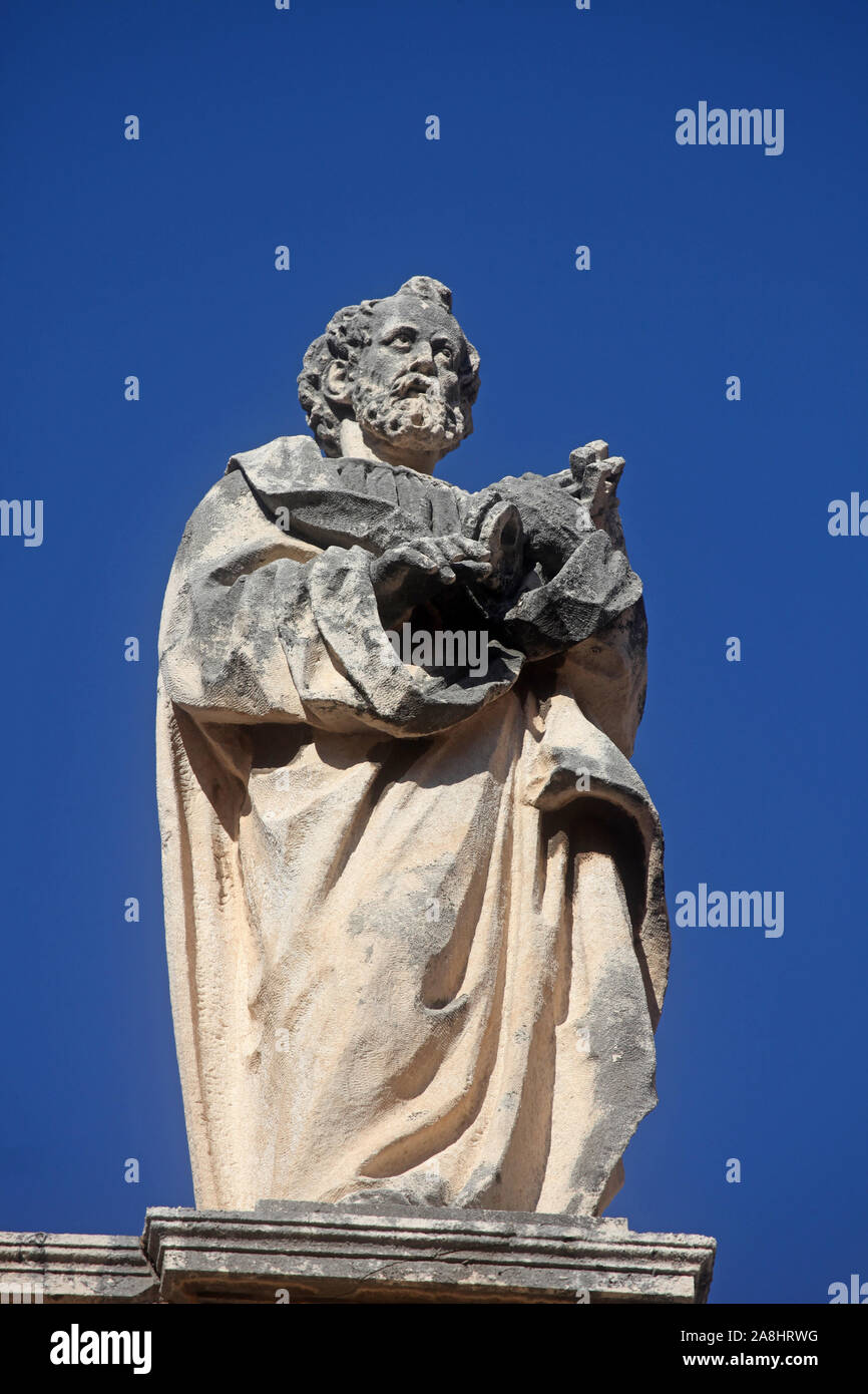 Saint Pierre, Cathédrale de Dubrovnik, Croatie Banque D'Images