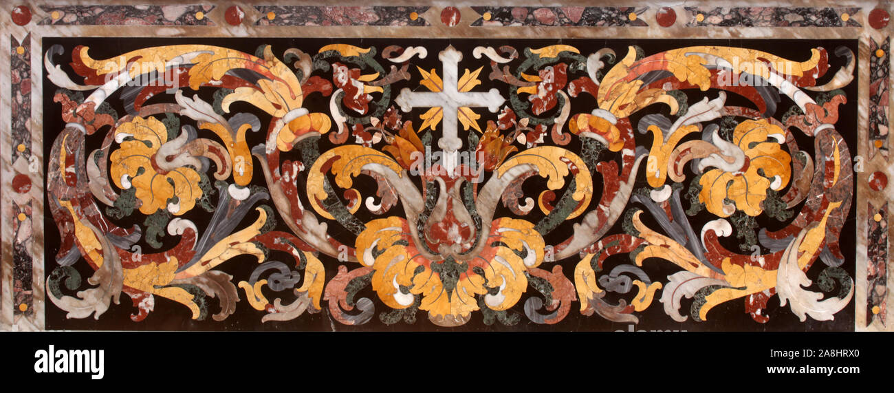 Croix, détail de l'autel, cathédrale de Dubrovnik Banque D'Images
