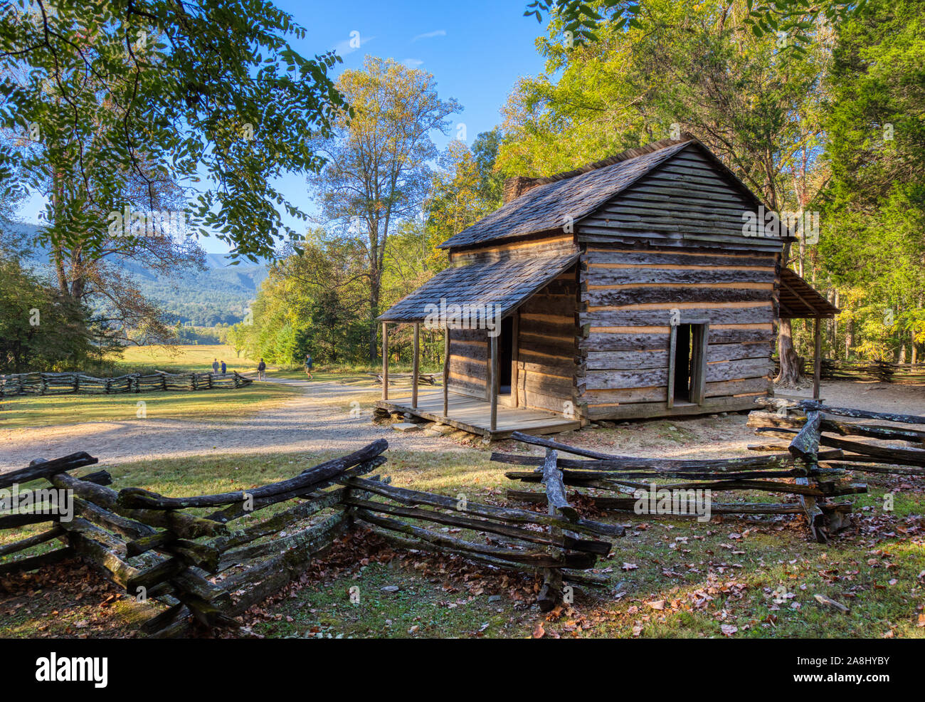 Le John Oliver en place dans la Cades Cove Parc national des Great Smoky Mountains du Tennessee aux États-Unis Banque D'Images