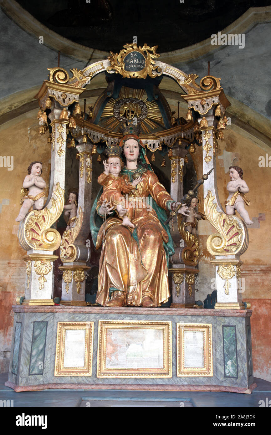 Sainte Vierge Marie avec l'enfant Jésus Banque D'Images