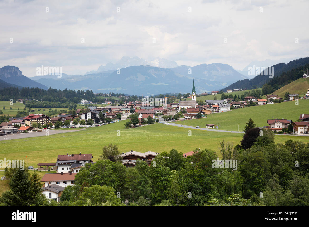 Voir d'Ellmau, Alpes de Kitzbühel, Tyrol, Autriche, Europe Banque D'Images