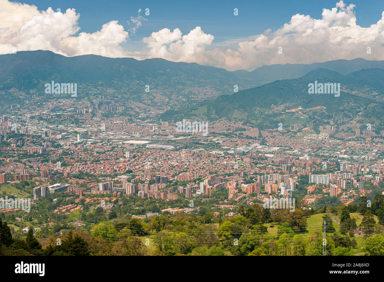 Vue de la ville de Medellin, Colombie. Banque D'Images