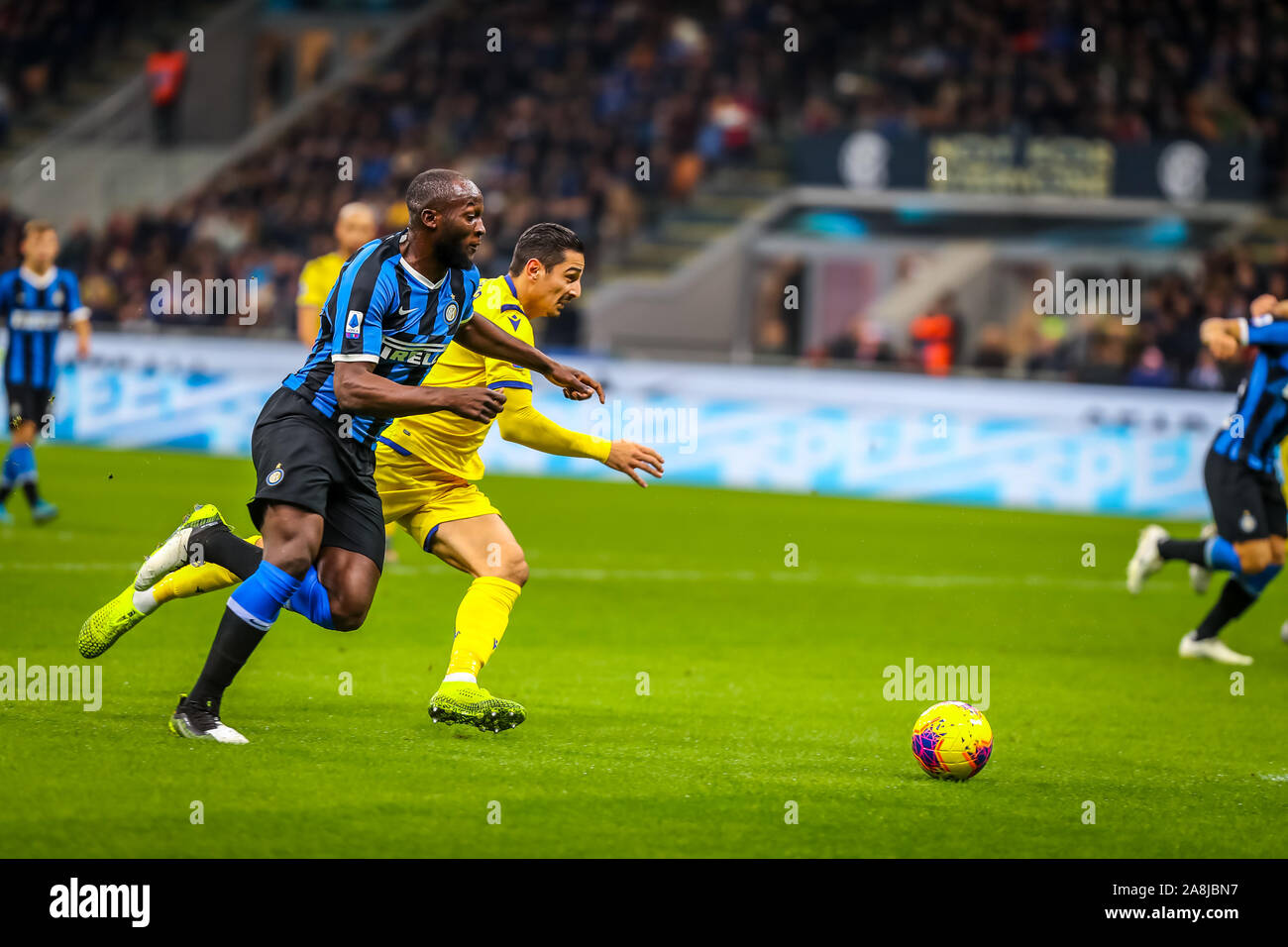 Milan, Italie. 9 Nov, 2019. romelu lukaku, l'Internazionale FC)durant les vs Hellas Vérone, Serie A soccer italien Championnat Hommes à Milan, Italie, 09 novembre 2019 - LPS/Fabrizio x-man Crédit : Fabrizio Carabelli/fil LPS/ZUMA/Alamy Live News Banque D'Images