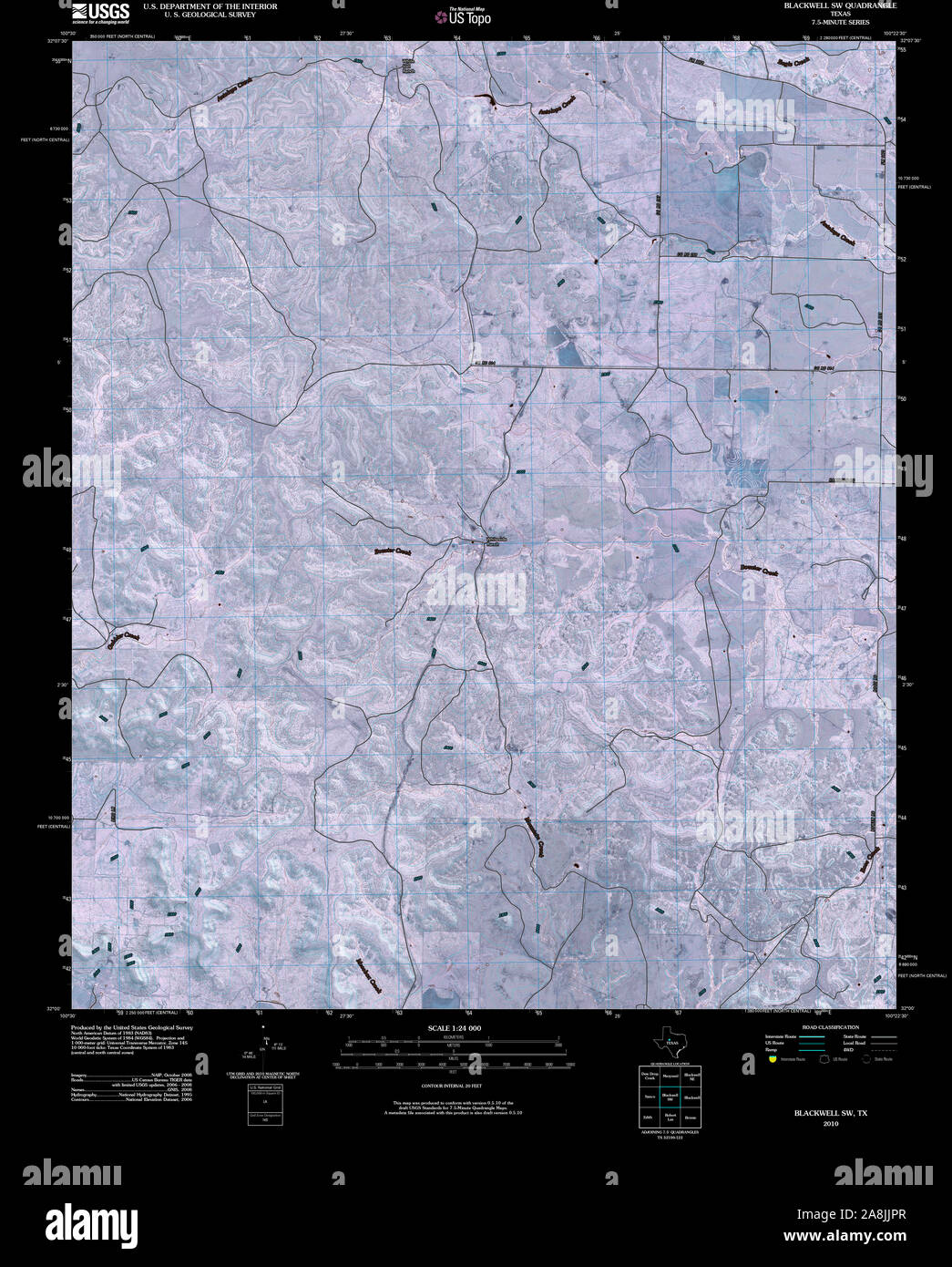Carte texas blackwell Banque de photographies et d’images à haute