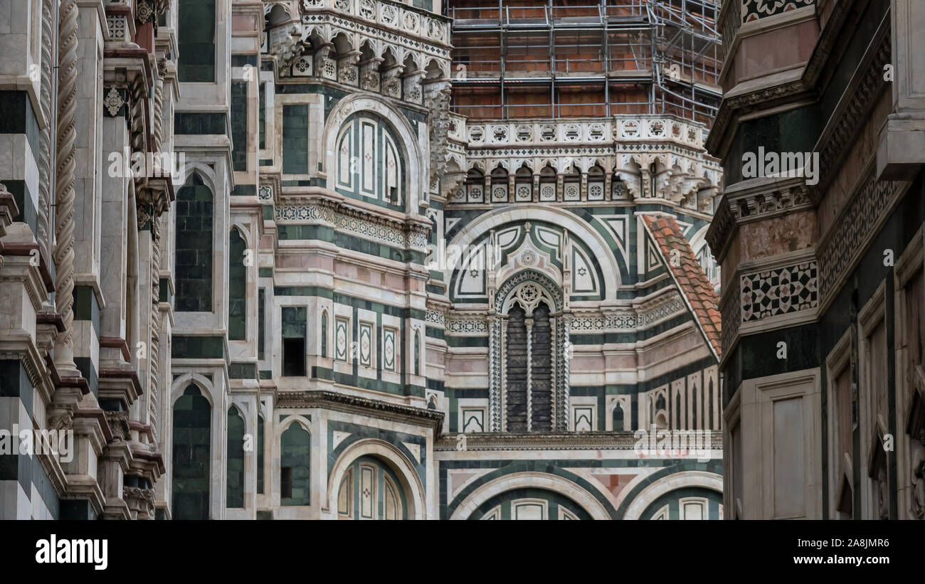 Le Duomo - La cathédrale de Santa Maria del Fiore à Florence Banque D'Images
