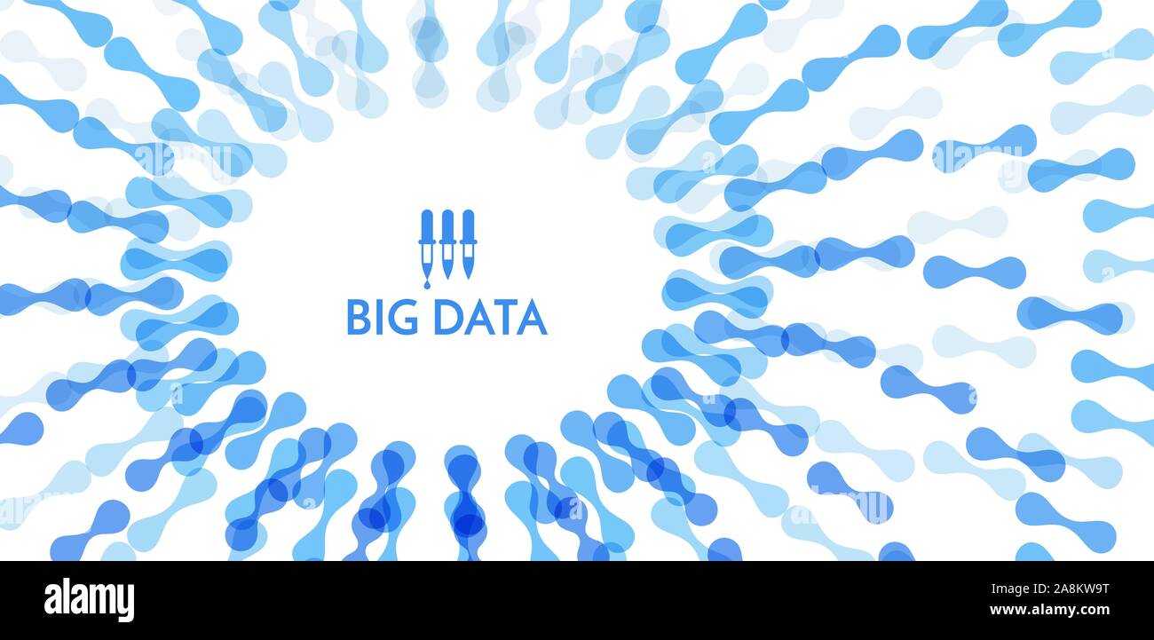 Big Data Visualisation graphique. Résumé fond avec effet dynamique. Motion vector Illustration pour carte de visite, bannière ou présentation. Illustration de Vecteur