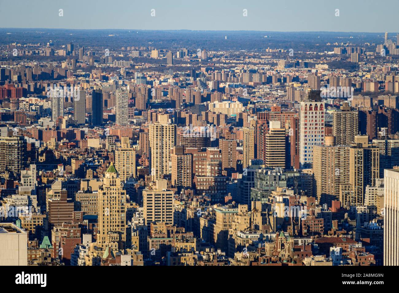 Vue sur la ville, vue d'immeubles résidentiels, Manhattan, New York City, New York State, USA Banque D'Images