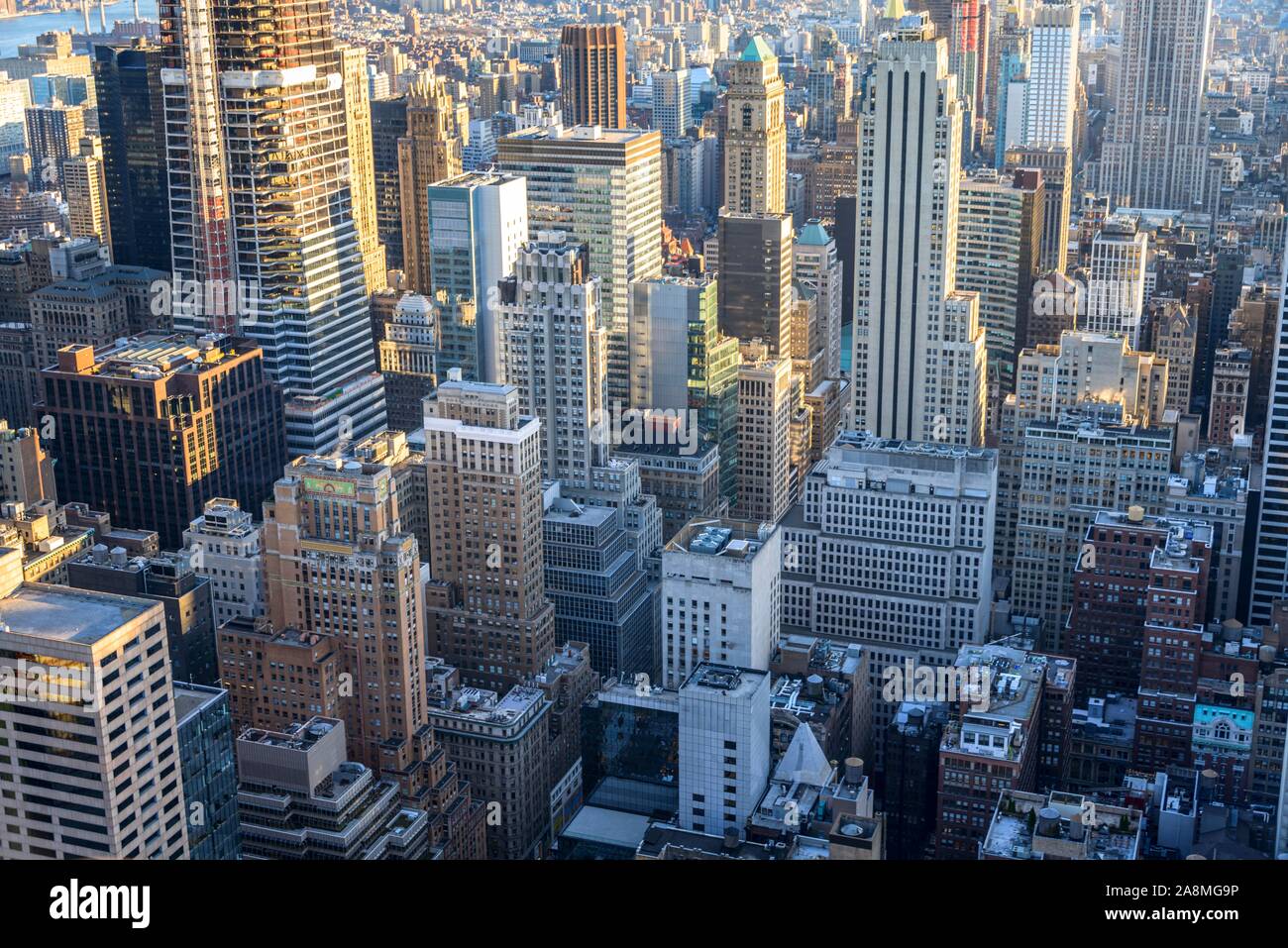 Des gratte-ciel, des tours à Midtown Manhattan, New York City, New York State, USA Banque D'Images