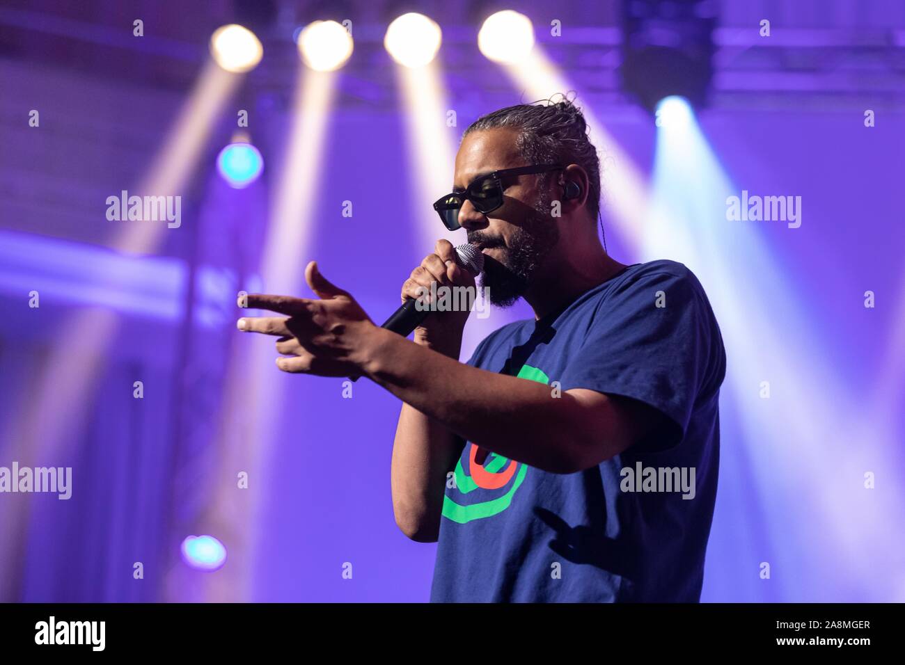 Le rappeur allemand Samy Deluxe live à la 27e Blue Balls Festival de Lucerne, Suisse Banque D'Images