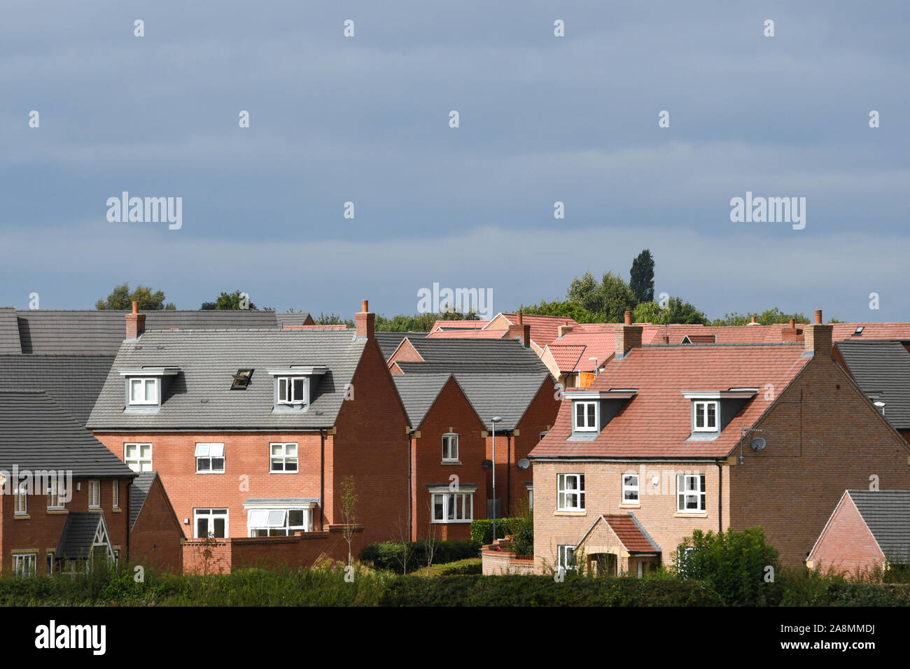 Les nouvelles maisons construites à Loughborough Banque D'Images