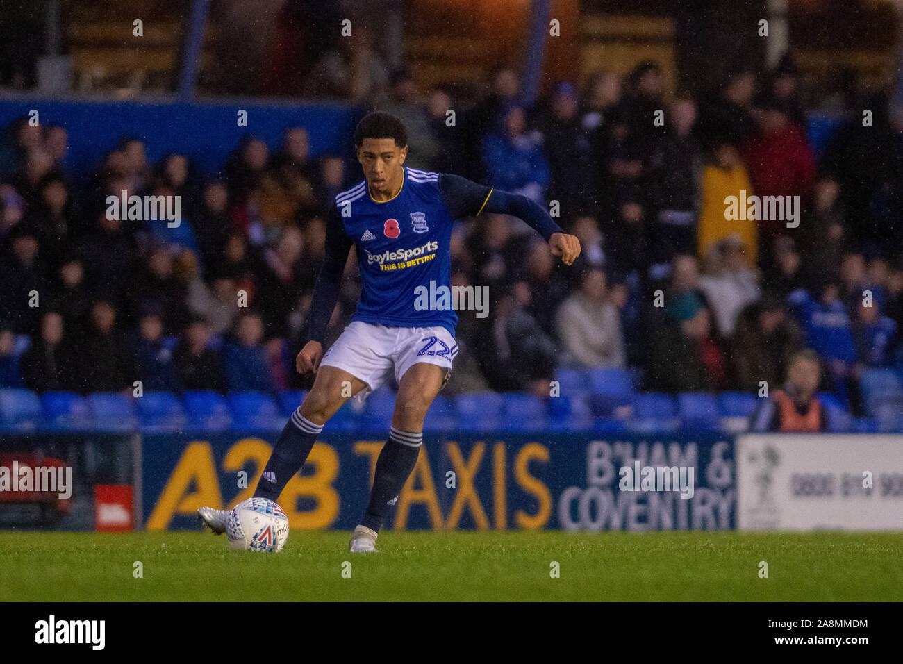 9 novembre 2019, St Andrews, Birmingham, Angleterre ; Sky Bet Championship, Birmingham City v Fulham : Jude Bellingham (22) de Birmingham City Crédit : Gareth Dalley/News Images Banque D'Images