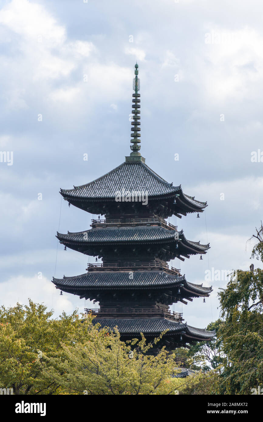 Temple Toji un site du patrimoine mondial à Kyoto, Japon Banque D'Images