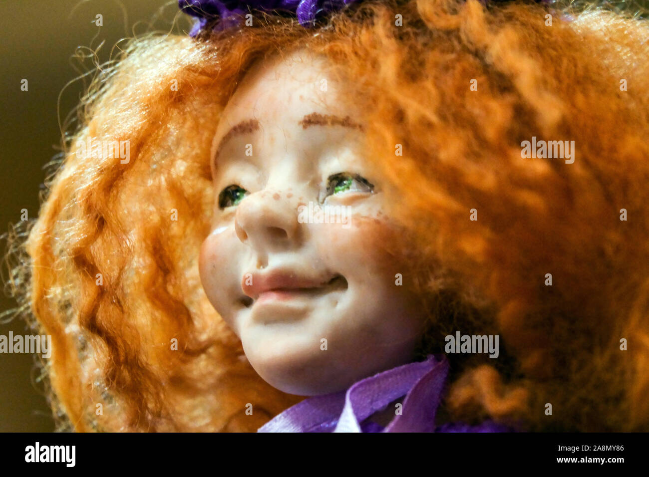 Art doll face portrait Banque D'Images