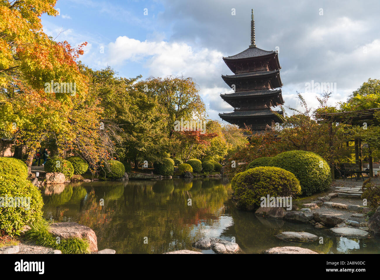 Temple Toji un site du patrimoine mondial à Kyoto, Japon Banque D'Images