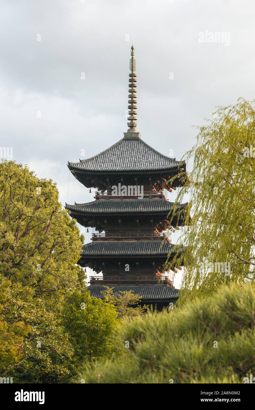 Temple Toji un site du patrimoine mondial à Kyoto, Japon Banque D'Images