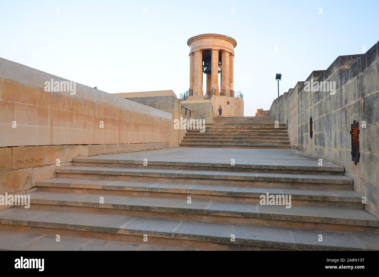 Des mesures pour le Siège Bell Memorial, La Valette Banque D'Images