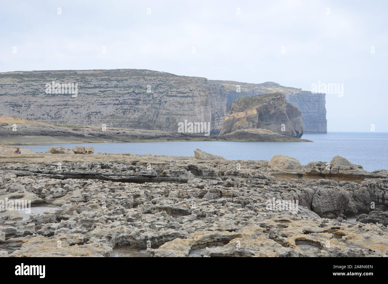 Dwejra Bay, île de Gozo, Malte Banque D'Images