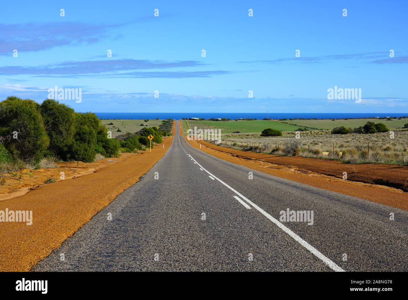 Vue d'un vide, près de Horrocks Beach au milieu ouest de l'Australie-Occidentale en Australie Banque D'Images