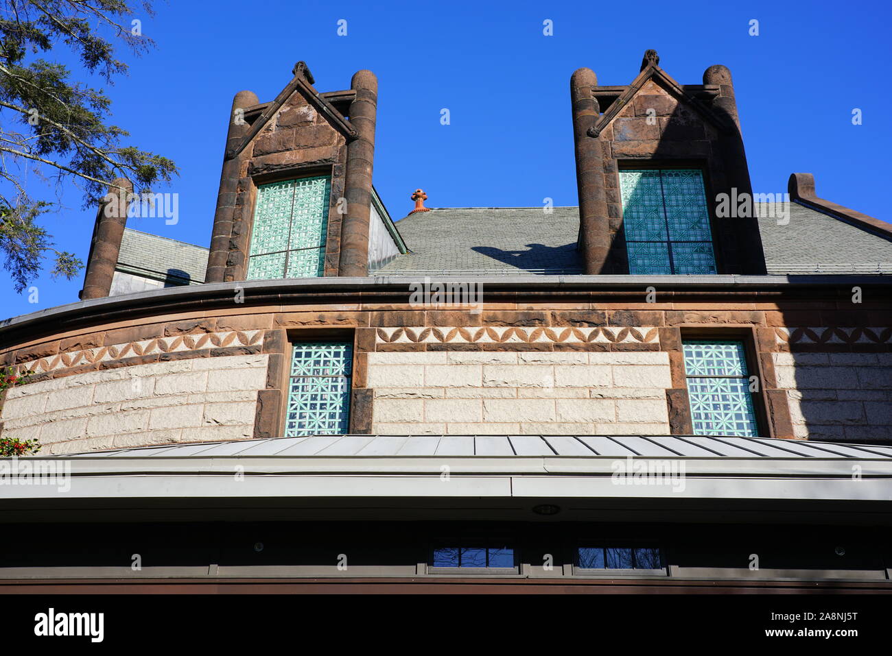 PRINCETON, NJ -9 nov 2019- Vue d'Alexander Hall, maison de Richardson l'Auditorium, sur le campus de l'Université de Princeton de Princeton, New Jersey. Banque D'Images