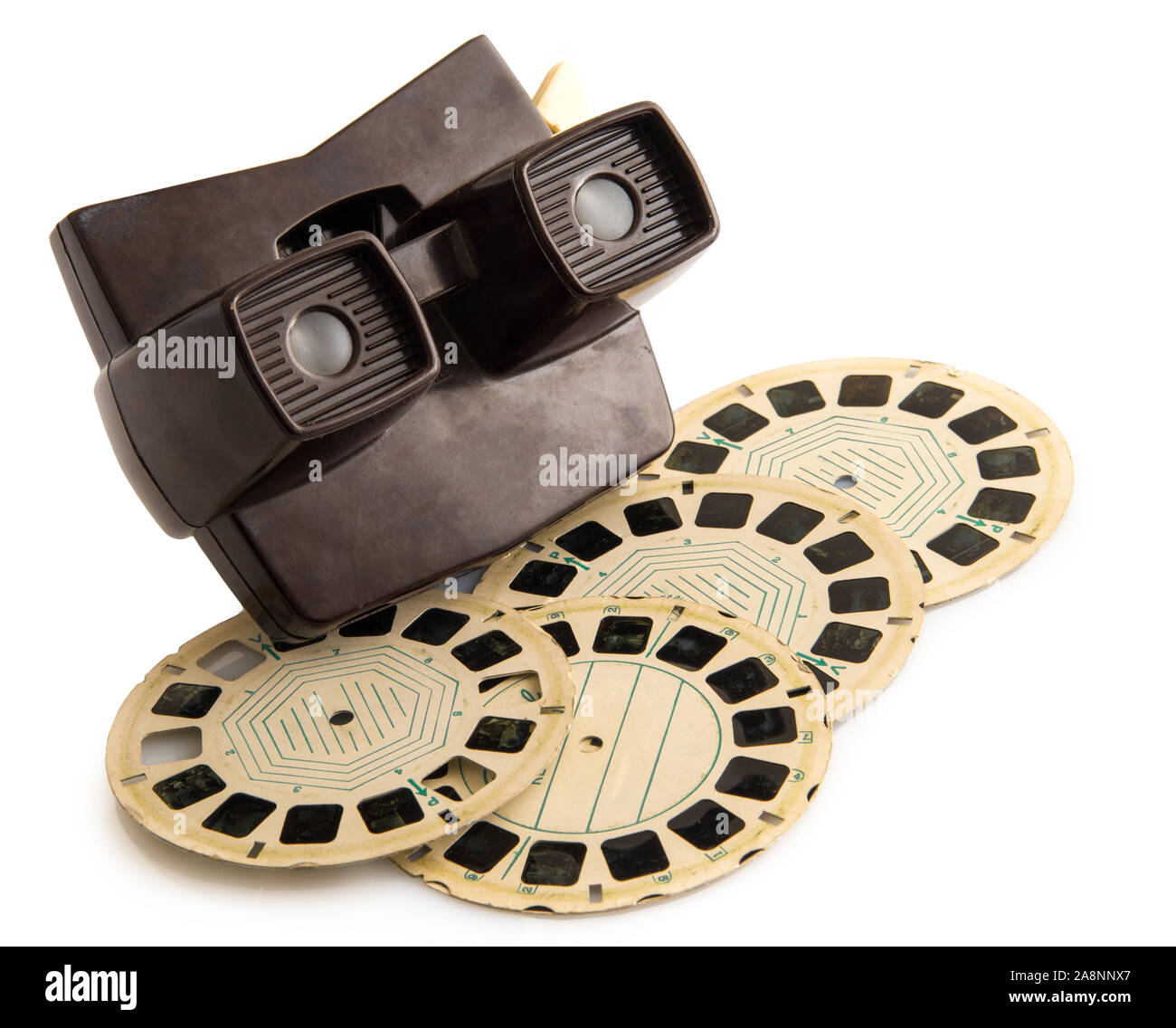 Photographies anciennes viewmaster vintage white background Banque D'Images