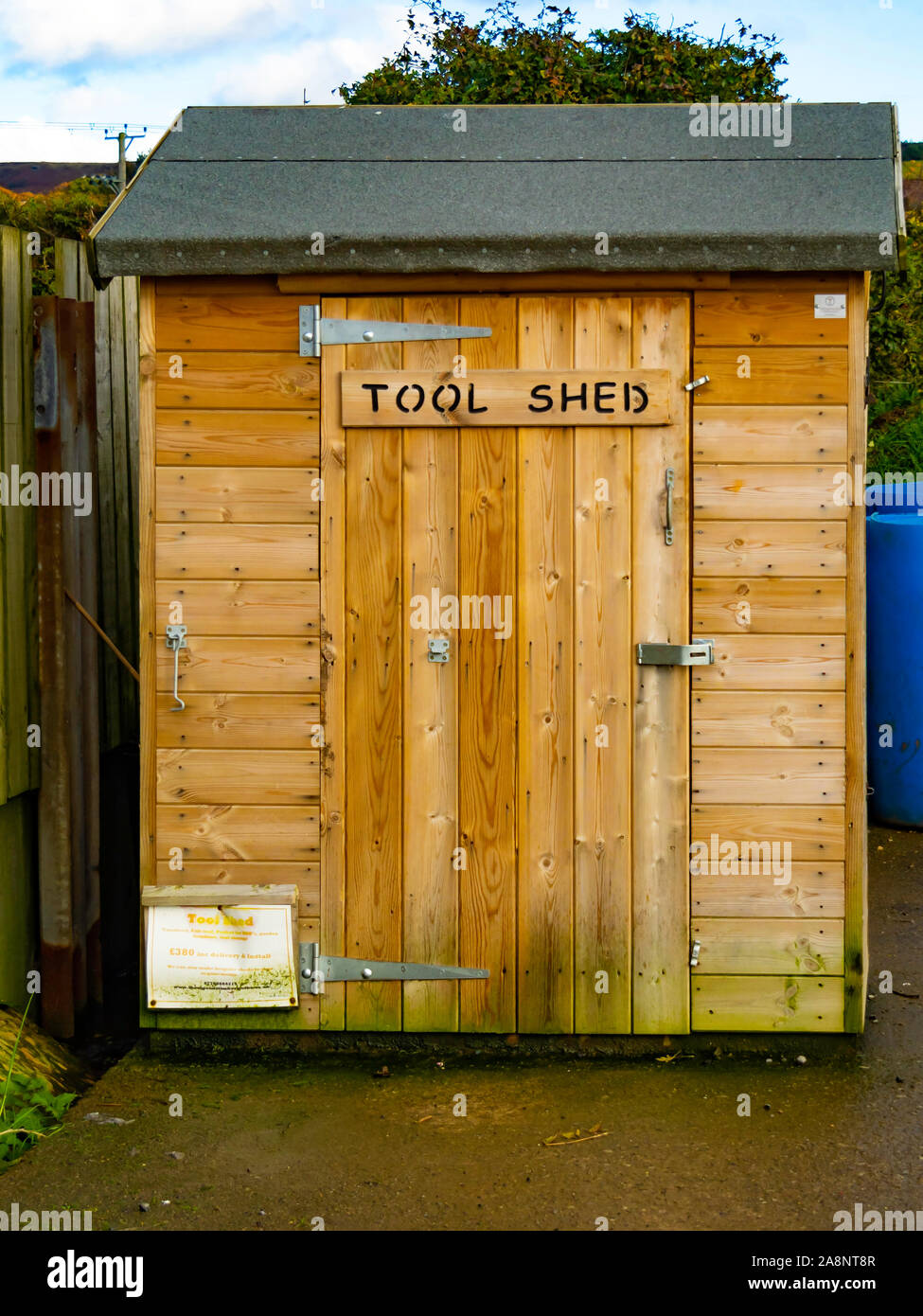 Un petit outil en bois faite sur une ferme en Angleterre Banque D'Images